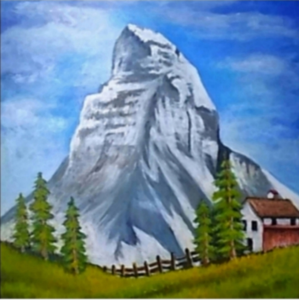 Mattahorn Mountain painting landscape  acrylic on canvas original artist